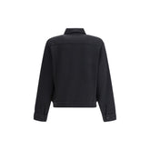 Lardini Black Fleece Wool Coat